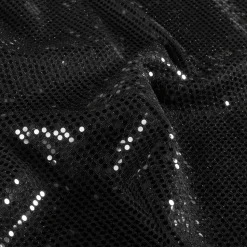 Sort polyester jersey med "palietter"
