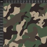 Bomuldsjersey med camouflageprint