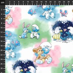 Bomuldsjersey med smølferne