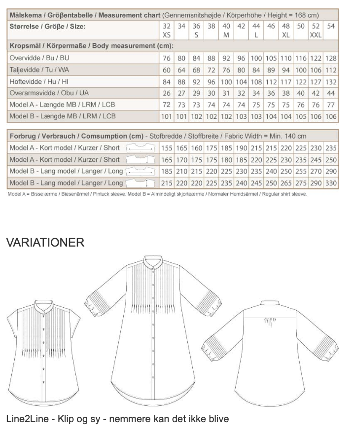 Line2Line | Gennemknappet skjorte med bieser B1277