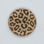 Knap 2 hul i træ leopard