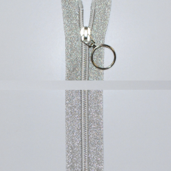 6mm spiral delbar lurex sølv