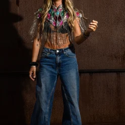 Paillet disko-kappe med harlekinmønster