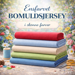 Bomuldsjersey, ensfarvet