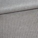 Hørlook bomuld/polyester i bredstribet sand/hvid