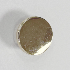 Knap med øje 15 mm metal look guld