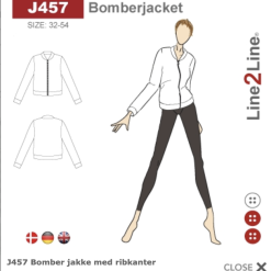 Bomber jakke med ribkanter