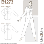 Line2Line | Figursyet skjorte med vandrette rynker B1273