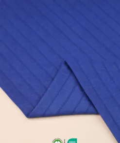Mind The Maker | Organic Stripe Pointelle fv. cobalt blue