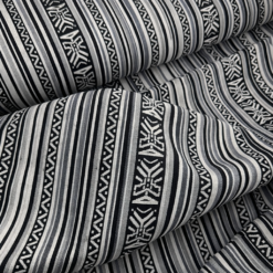 Abstrakt gobelin i sort/hvid