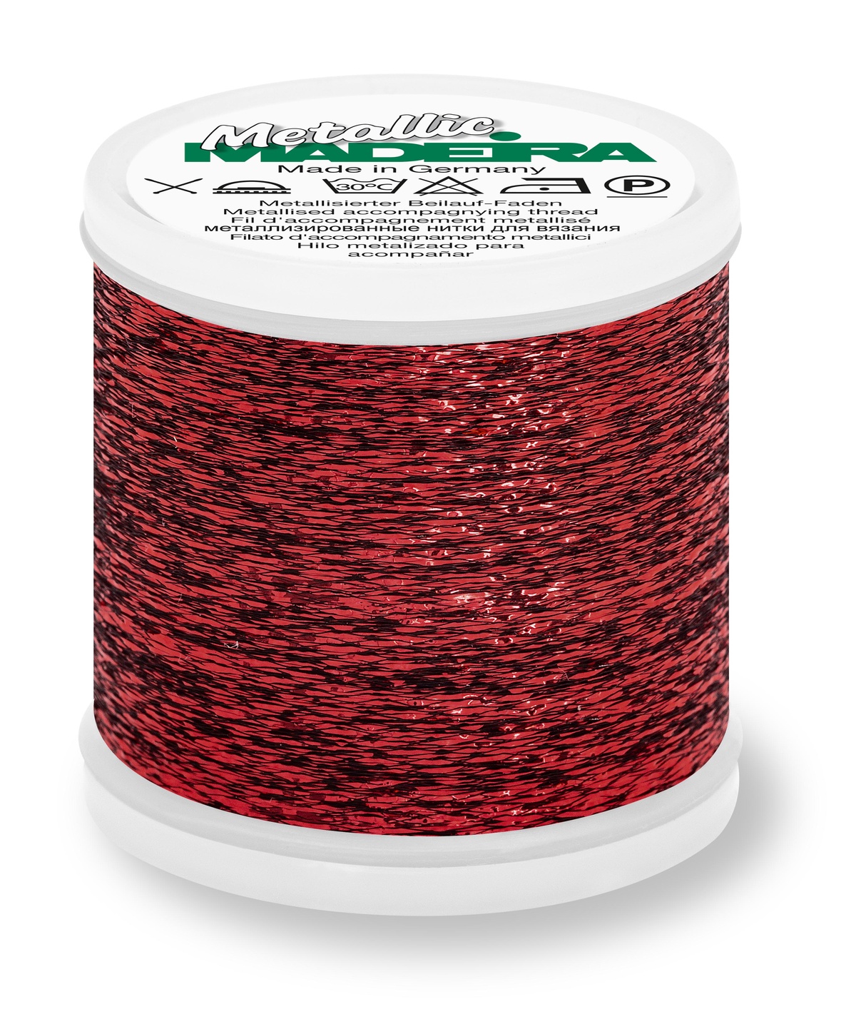 Madeira metallic effekt tråd i rød fv. 315