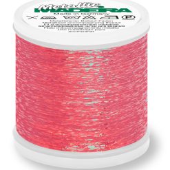 Madeira metallic effekt tråd i fluoricerende pink fv. 404