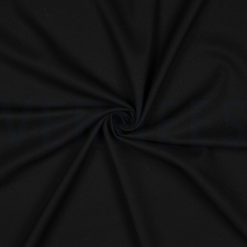 Sort børstet garbardine med stretch