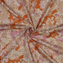 Satinvævet viskose med mønster