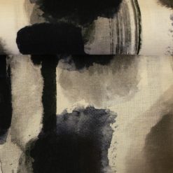 Viskose/hørblanding med print