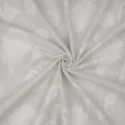 Stribet sand bomuld med blomster