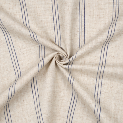 Viskose/hørblanding med blå stribe