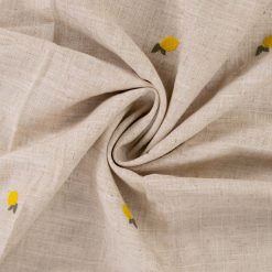 Viskose/hørblanding med broderede citroner