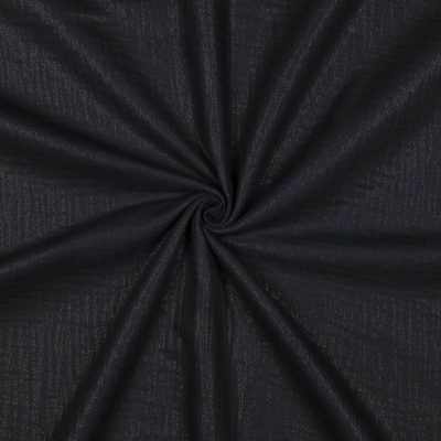 Sort double gauze med glimmer