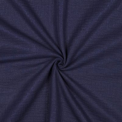 Navy double gauze med glimmer