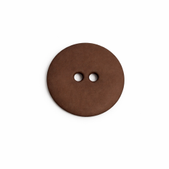 Knap 2/hul mørkebrun 12.5 mm