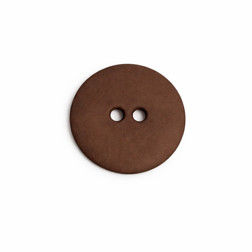 Knap 2/hul mørkebrun 12.5 mm
