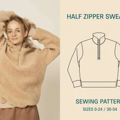 Wardrobe by Me | Half Zipper Sweater str. 30 - 54