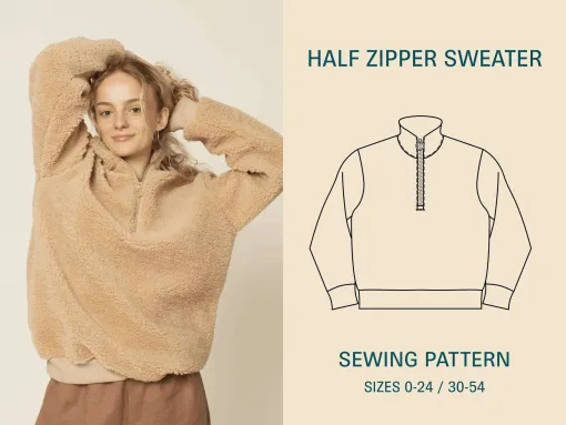Wardrobe by Me | Half Zipper Sweater str. 30 - 54