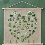 Julekalender broderikit - Hjerte kalender 40x40 cm