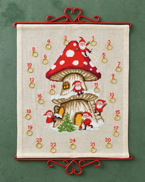 Julekalender broderikit - Svampehus
