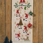 Julekalender broderikit - Julesjov 32x71 cm