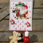 Julekalender broderikit - Julemandens værksted 32x43 cm