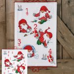 Julekalender broderikit - Nisseleg 40x60 cm