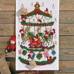 Julekalender broderikit - Karrusel 35x58 cm