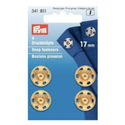 Tryklås i messing 17 mm