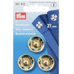 Tryklås i messing 21 mm