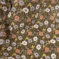 Kokka Fabrics | Bæk & bølge orange blomster