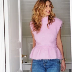 Fuzzy Peplum Top