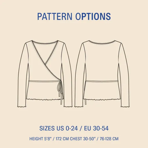 WrapBlousepatternoptions.jpg Wardrobe by Me | Wrap Blouse 30-54