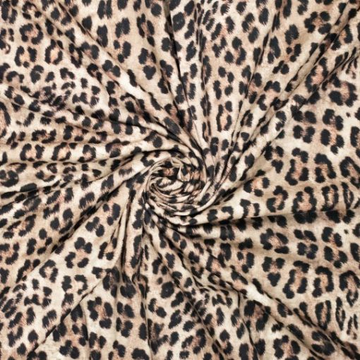 30905-pdt_540 Vævet bomuld med stræk og leopardprint