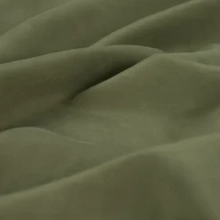 Sandvasket viskose i khaki "cupro touch"
