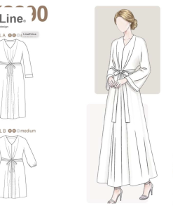 Line2Line | Kimono kjole med bindebånd K2290
