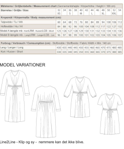Line2Line | Kimono kjole med bindebånd K2290