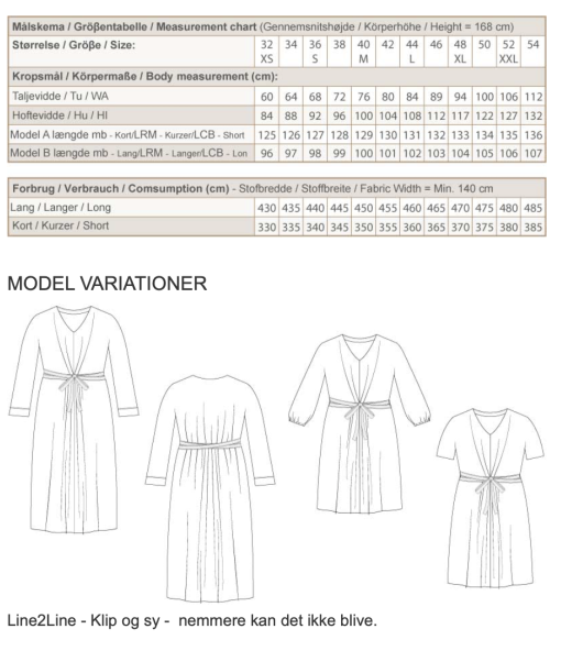 Skærmbillede 2026-07-02 kl. 22.43.49 Line2Line | Kimono kjole med bindebånd K2290