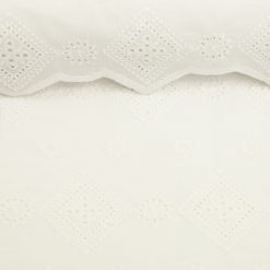 Broderie anglaise fv. ecru med tungekant