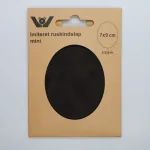 Lapper imiteret ruskind mini oval mørkebrun