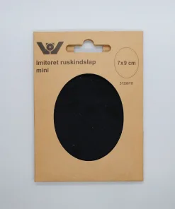 Lapper imiteret ruskind mini oval mørkeblå