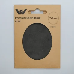 Lapper imiteret ruskind mini oval grå