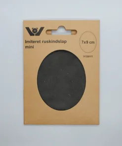 Lapper imiteret ruskind mini oval grå