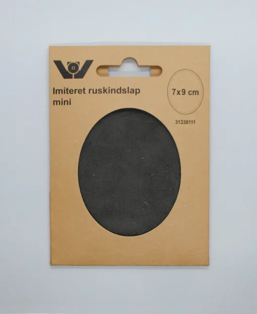 Lapper imiteret ruskind mini oval grå